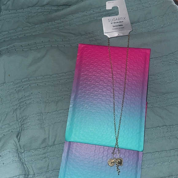 SUGAR-FIX by BaubleBar Heart Charm Pendant Necklace in Gold - Picture 1 of 4